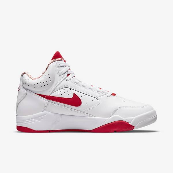 Nike Air Flight Lite Mid Moški Superge Bela / Rdeča | NK701XSQ