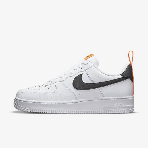 Nike Air Force 1 Moški Superge Bela / Oranžna / Srebrna / Črna | NK472AVM