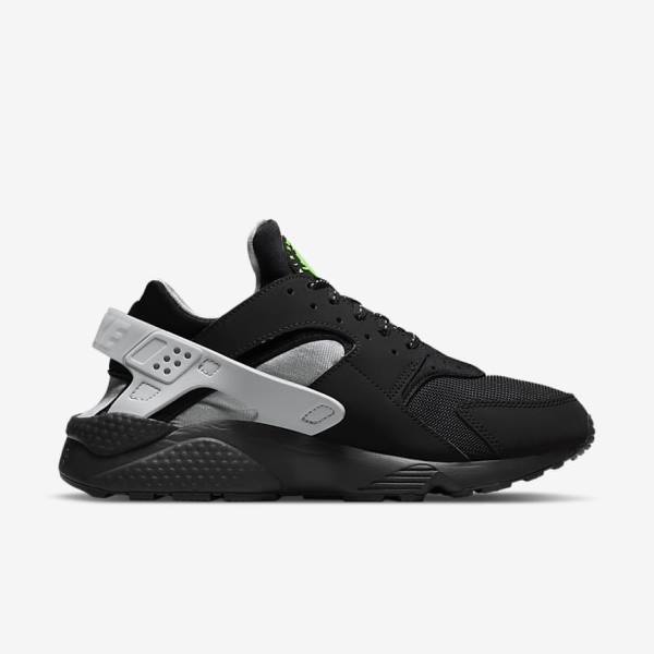 Nike Air Huarache Moški Superge Črna / Kovinski Srebrna / Srebrna / Zelena | NK297CQY