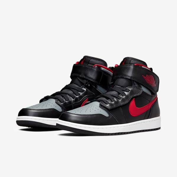 Nike Air Jordan 1 Hi FlyEase Moški Superge Črna / Siva / Bela / Rdeča | NK420YND