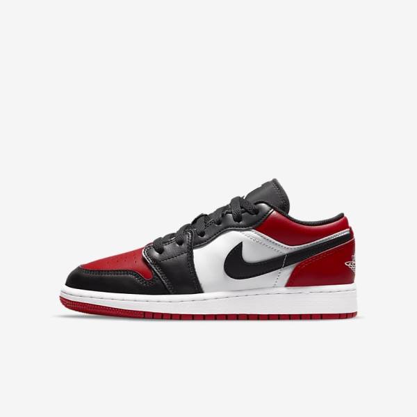 Nike Air Jordan 1 Low Older Otroci Superge Rdeča / Črna / Bela | NK250JNE