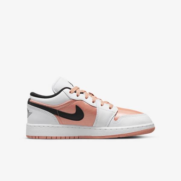 Nike Air Jordan 1 Low Older Otroci Superge Bela / Črna | NK608WEC