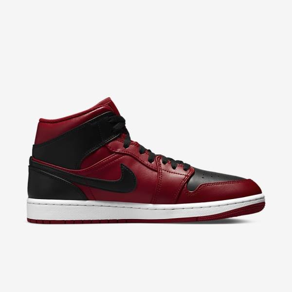 Nike Air Jordan 1 Mid Moški Superge Rdeča / Bela / Črna | NK895BRK