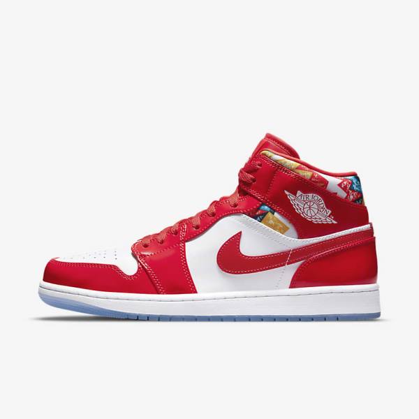 Nike Air Jordan 1 Mid SE Moški Superge Rdeča / Mornarica / Bela | NK147QIX