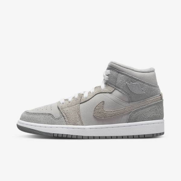 Nike Air Jordan 1 Mid SE Ženske Superge Siva / Bela / Siva | NK631TSG