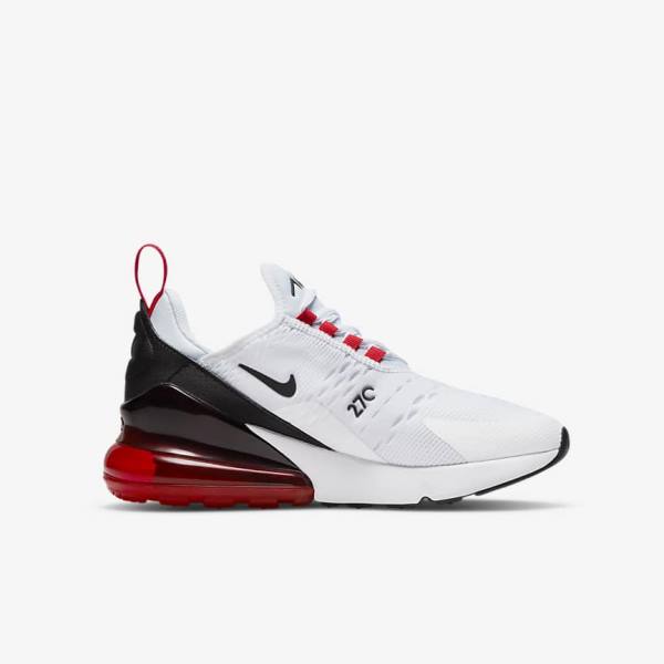 Nike Air Max 270 Older Otroci Superge Bela / Črna / Rdeča / Siva | NK803KXZ