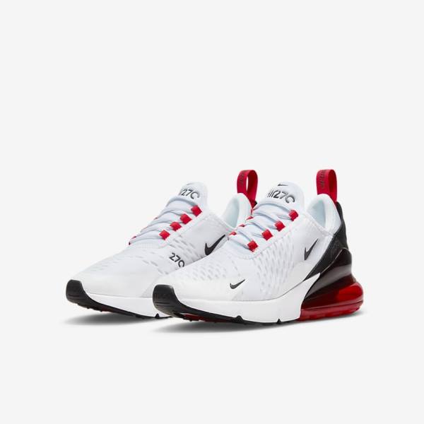 Nike Air Max 270 Older Otroci Superge Bela / Črna / Rdeča / Siva | NK803KXZ