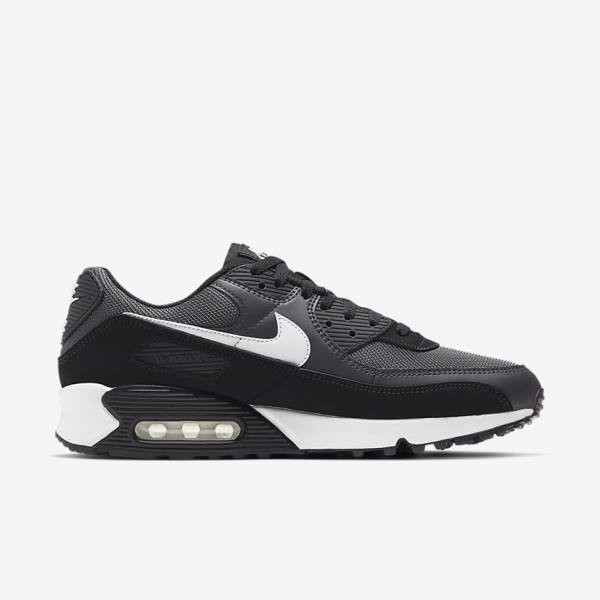 Nike Air Max 90 Moški Superge Siva / Temno Siva / Črna / Bela | NK463VEW