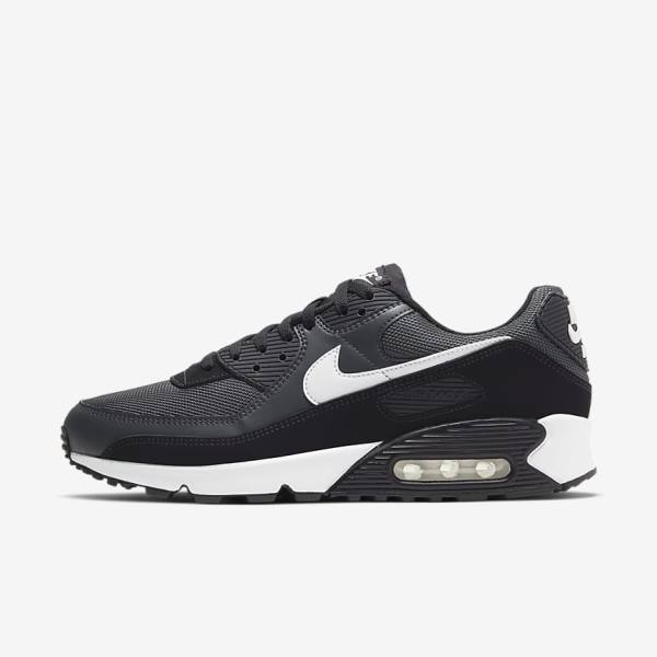 Nike Air Max 90 Moški Superge Siva / Temno Siva / Črna / Bela | NK463VEW