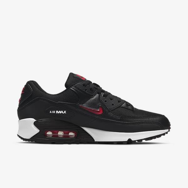 Nike Air Max 90 Moški Superge Črna / Bela / Rdeča | NK673BSM