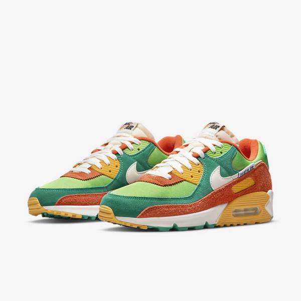 Nike Air Max 90 SE Moški Superge Zelena / Oranžna / Zelena | NK809NUM