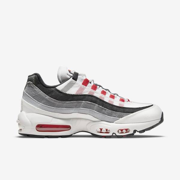 Nike Air Max 95 Moški Superge Bela / Svetloba Siva / Rdeča | NK845FBW