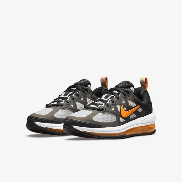 Nike Air Max Genome Older Otroci Pohodni Čevlji Črna / Siva / Bela / Oranžna | NK683CVZ