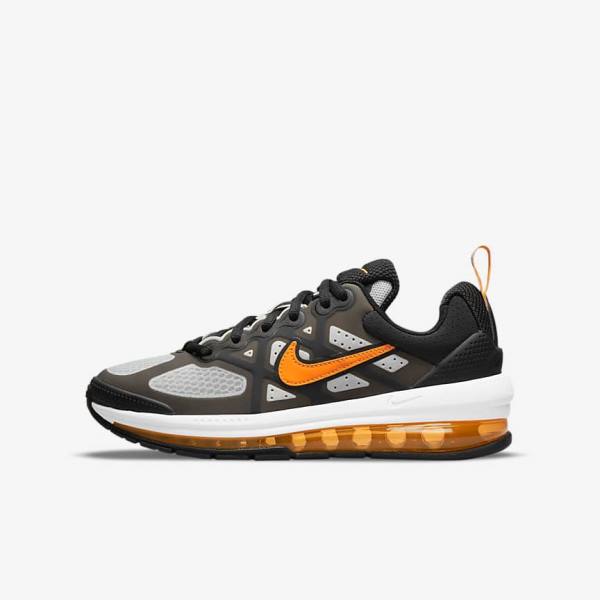 Nike Air Max Genome Older Otroci Superge Črna / Siva / Bela / Oranžna | NK546NHJ