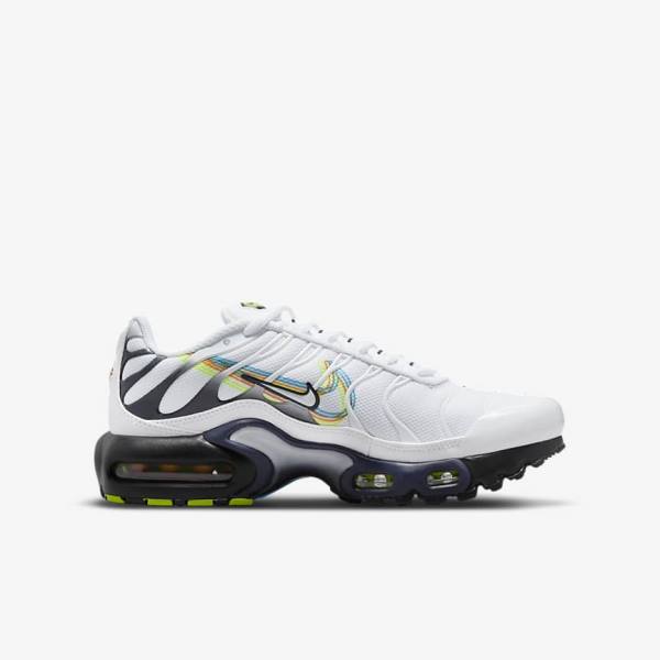 Nike Air Max Plus Older Otroci Superge Bela / Siva / Modra | NK094XSC