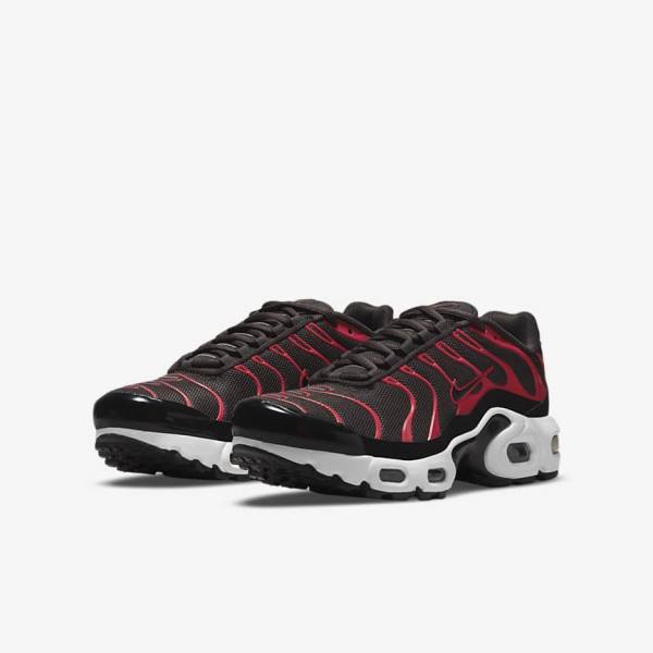 Nike Air Max Plus Older Otroci Superge Siva / Rdeča / Bela / Črna | NK527XMN