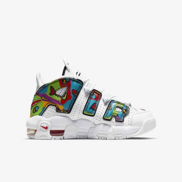 Nike Air More Uptempo Older Otroci Superge Bela | NK029VNH