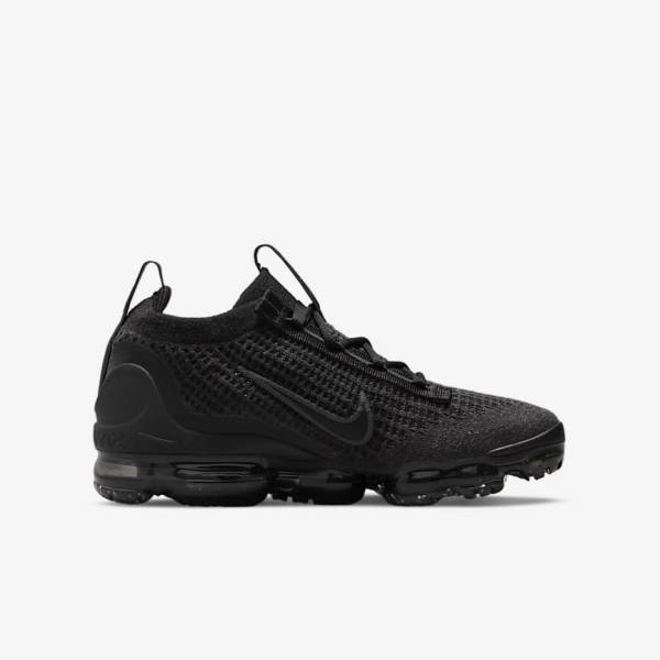 Nike Air VaporMax 2021 FK Older Otroci Superge Črna / Temno Siva | NK752OLV