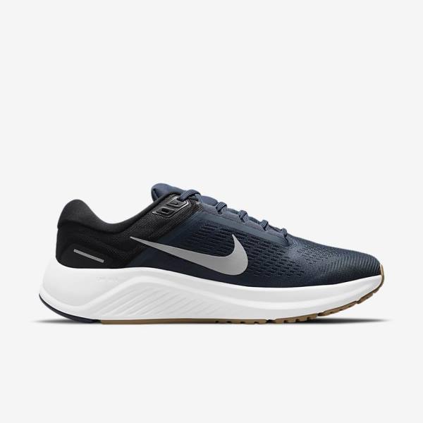 Nike Air Zoom Structure 24 Road Moški Tekaški Čevlji Obszidián | NK568UEP