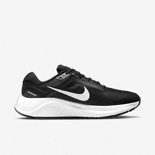 Nike Air Zoom Structure 24 Road Ženske Tekaški Čevlji Črna / Bela | NK293XGQ