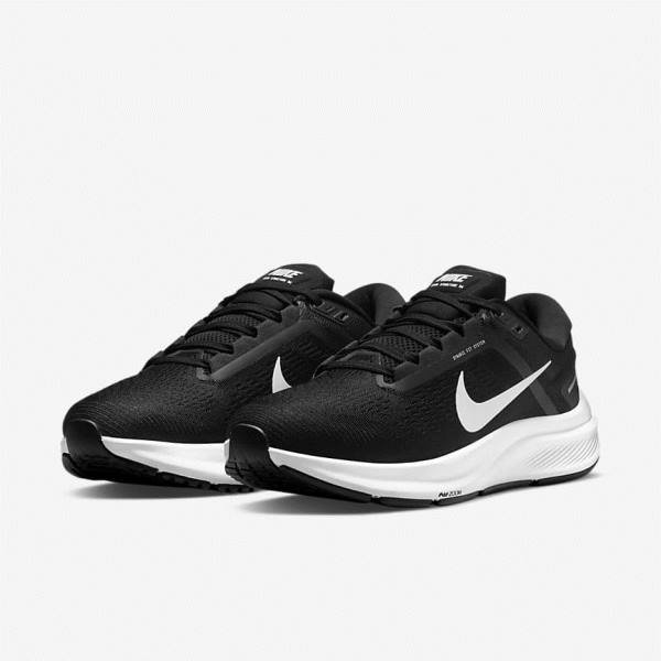 Nike Air Zoom Structure 24 Road Ženske Tekaški Čevlji Črna / Bela | NK293XGQ