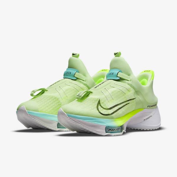 Nike Air Zoom Tempo NEXT% FlyEase Easy On-Off Road Ženske Tekaški Čevlji Turkizna / Črna | NK230NXV