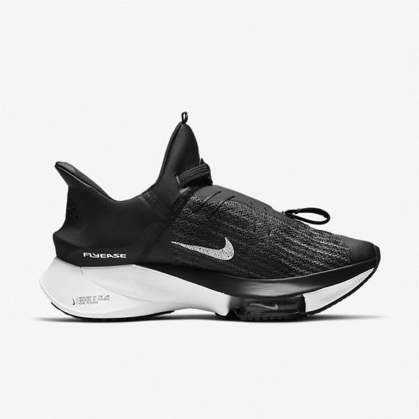 Nike Air Zoom Tempo NEXT% FlyEase Easy On-Off Road Moški Tekaški Čevlji Črna / Bela | NK526RHW