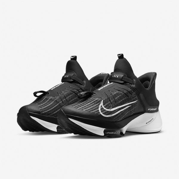 Nike Air Zoom Tempo NEXT% FlyEase Easy On-Off Road Moški Tekaški Čevlji Črna / Bela | NK526RHW