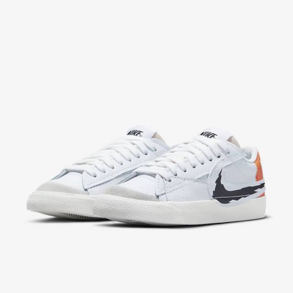 Nike Blazer Low 77 Jumbo Moški Superge Bela / Oranžna / Črna | NK872DPZ