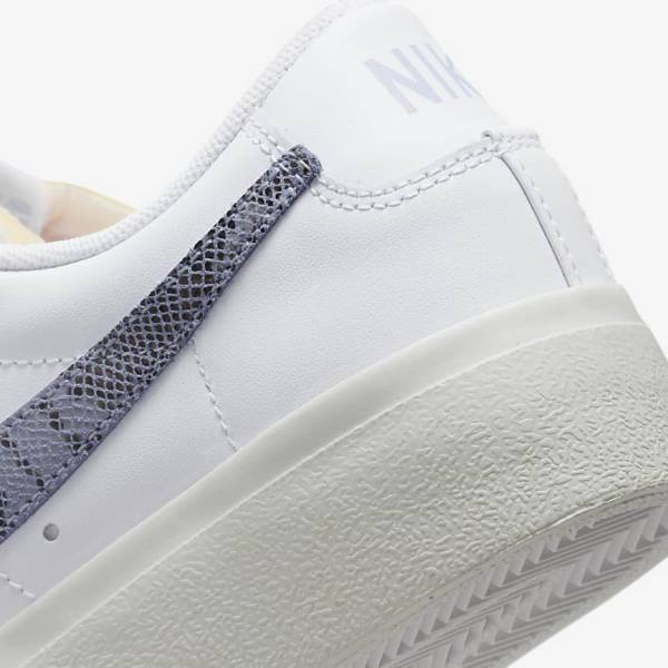 Nike Blazer Low Platform Ženske Superge Bela / Svetloba Modra | NK584QEM