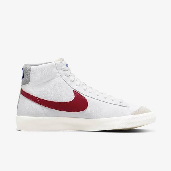 Nike Blazer Mid 77 Moški Superge Bela / Svetloba Siva / Rdeča | NK261AQP