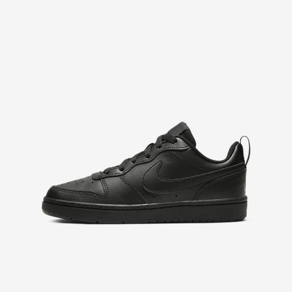 Nike Court Borough Low 2 Older Otroci Superge Črna | NK925CFJ