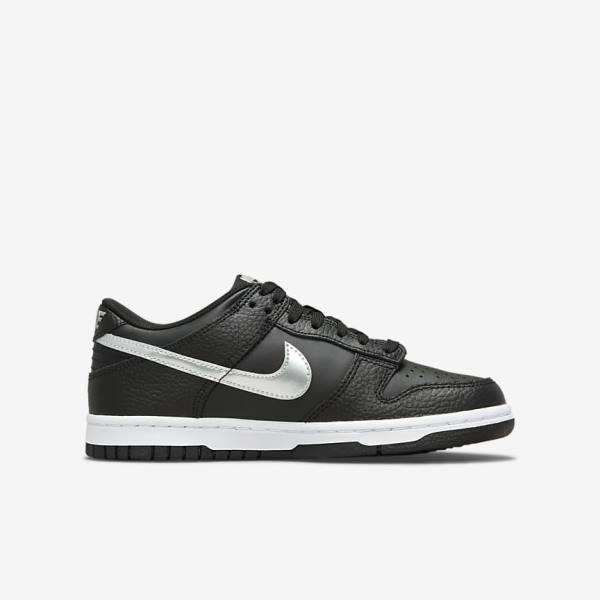 Nike Dunk Low Older Otroci Superge Črna / Siva / Bela | NK810LVA