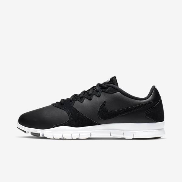 Nike Flex Essential TR Leather Ženske Športni Copati Črna / Bela / Svetloba Rdeča / Črna | NK298GBY