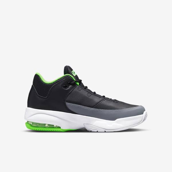 Nike Jordan Max Aura 3 Older Otroci Superge Črna / Siva / Bela / Zelena | NK021AVS