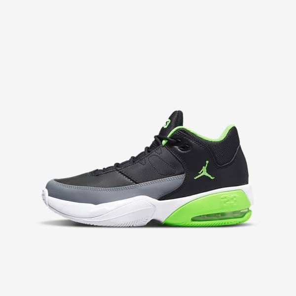 Nike Jordan Max Aura 3 Older Otroci Superge Črna / Siva / Bela / Zelena | NK021AVS