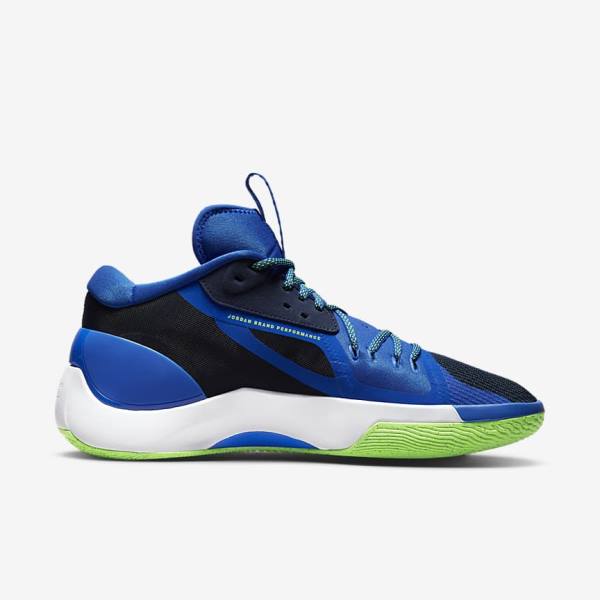 Nike Jordan Zoom Separate Moški Košarkaški Copati Mornarica / Modra / Bela / Zelena | NK104HVR