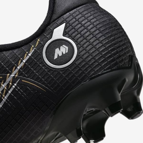 Nike Jr. Mercurial Vapor 14 Academy MG Older Multi-Ground Otroci Nogometni Čevlji Črna / Kovinski Srebrna / Siva / Kovinski Zlato | NK827HBV