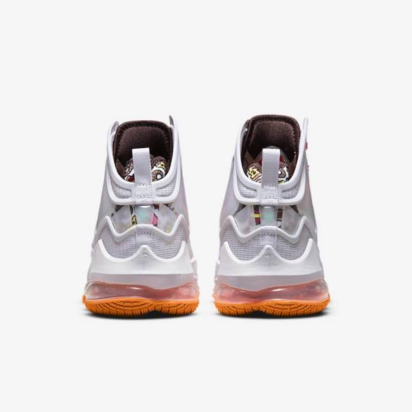 Nike LeBron 19 Ženske Košarkaški Copati Siva / Oranžna / Svetloba Rdeča / Zelena | NK436KFL