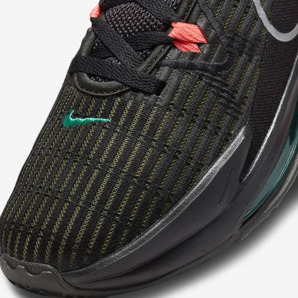 Nike LeBron Witness 6 Ženske Košarkaški Copati Črna / Rdeča / Kovinski Srebrna | NK570AZU