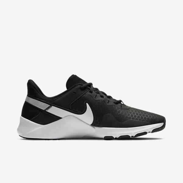 Nike Legend Essential 2 Moški Športni Copati Črna / Kovinski Srebrna / Bela | NK782SKM