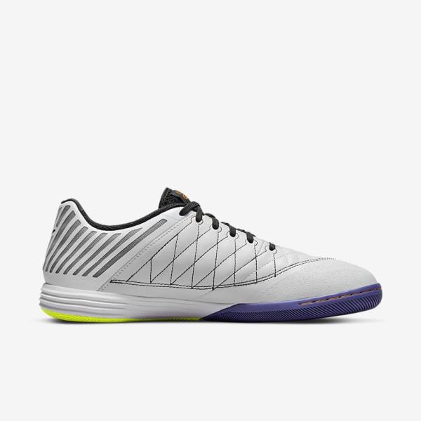 Nike Lunar Gato II IC Indoor Court Moški Nogometni Čevlji Bela / Rumena / Črna | NK179DAO