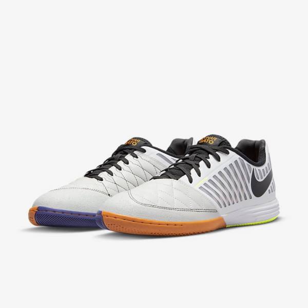 Nike Lunar Gato II IC Indoor Court Moški Nogometni Čevlji Bela / Rumena / Črna | NK179DAO