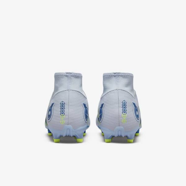 Nike Mercurial Superfly 8 Academy MG Multi-Grounds Ženske Nogometni Čevlji Siva / Svetloba Modra / Temno Modra | NK582JHF