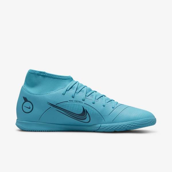 Nike Mercurial Superfly 8 Club IC Indoor Court Ženske Nogometni Čevlji Modra / Oranžna | NK862VSU