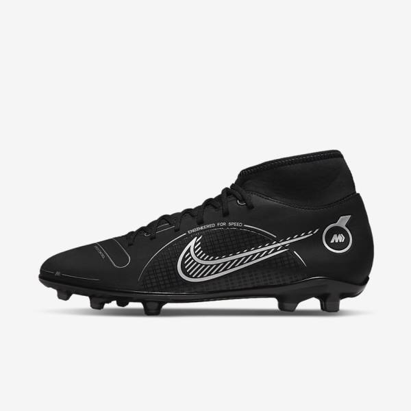 Nike Mercurial Superfly 8 Club MG Multi-Grounds Moški Nogometni Čevlji Črna / Siva / Kovinski Srebrna | NK459LAI