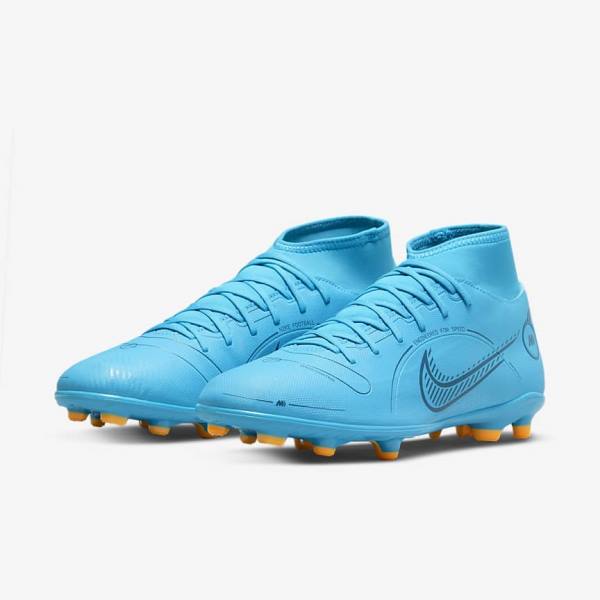 Nike Mercurial Superfly 8 Club MG Multi-Grounds Moški Nogometni Čevlji Modra / Oranžna | NK723OGM