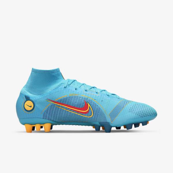 Nike Mercurial Superfly 8 Elite AG Artificial-Grasss Ženske Nogometni Čevlji Modra / Oranžna | NK301XPT