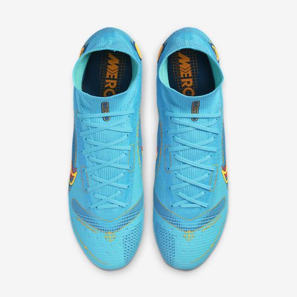 Nike Mercurial Superfly 8 Elite AG Artificial-Grasss Ženske Nogometni Čevlji Modra / Oranžna | NK301XPT