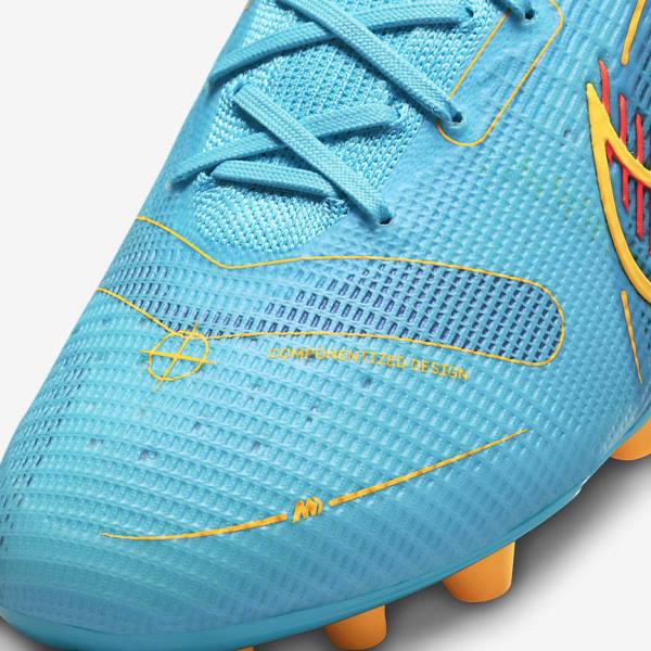 Nike Mercurial Superfly 8 Elite AG Artificial-Grasss Ženske Nogometni Čevlji Modra / Oranžna | NK301XPT